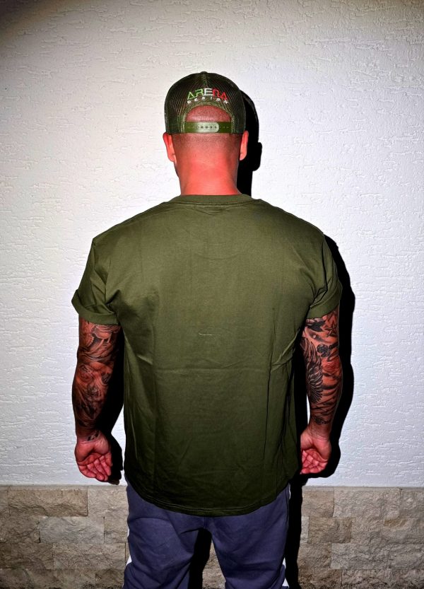 ARENA DESIGN T-Shirt + Trucker Cap / OLIVE GRÜN / XL – Bild 5