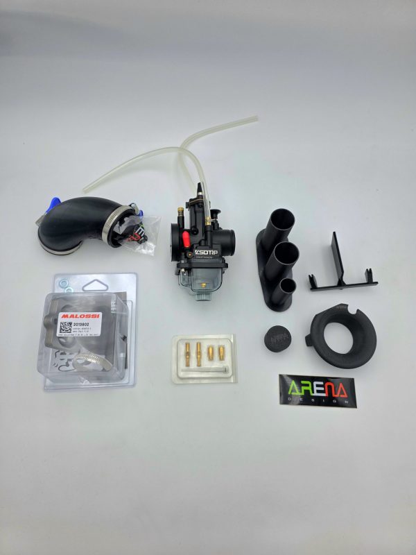 TUNINGKIT STAGE 2 - ArEnADeSiGn for Gilera Runner 180
Vergaser PWK 28 Powerjet + Malossi 360° Ansaugstutzen + GEN3 stand. Airboxumbaukit + Ansaugschlauch – Bild 2