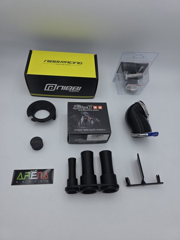 Tuningkit STAGE 3 - Gilera Runner 180
Nibbi 28 silver EVO + GEN3 Airboxumbaukit + Vforce3 Membrankasten + Malossi 360° Ansaugstutzen + Ansaugschlauch