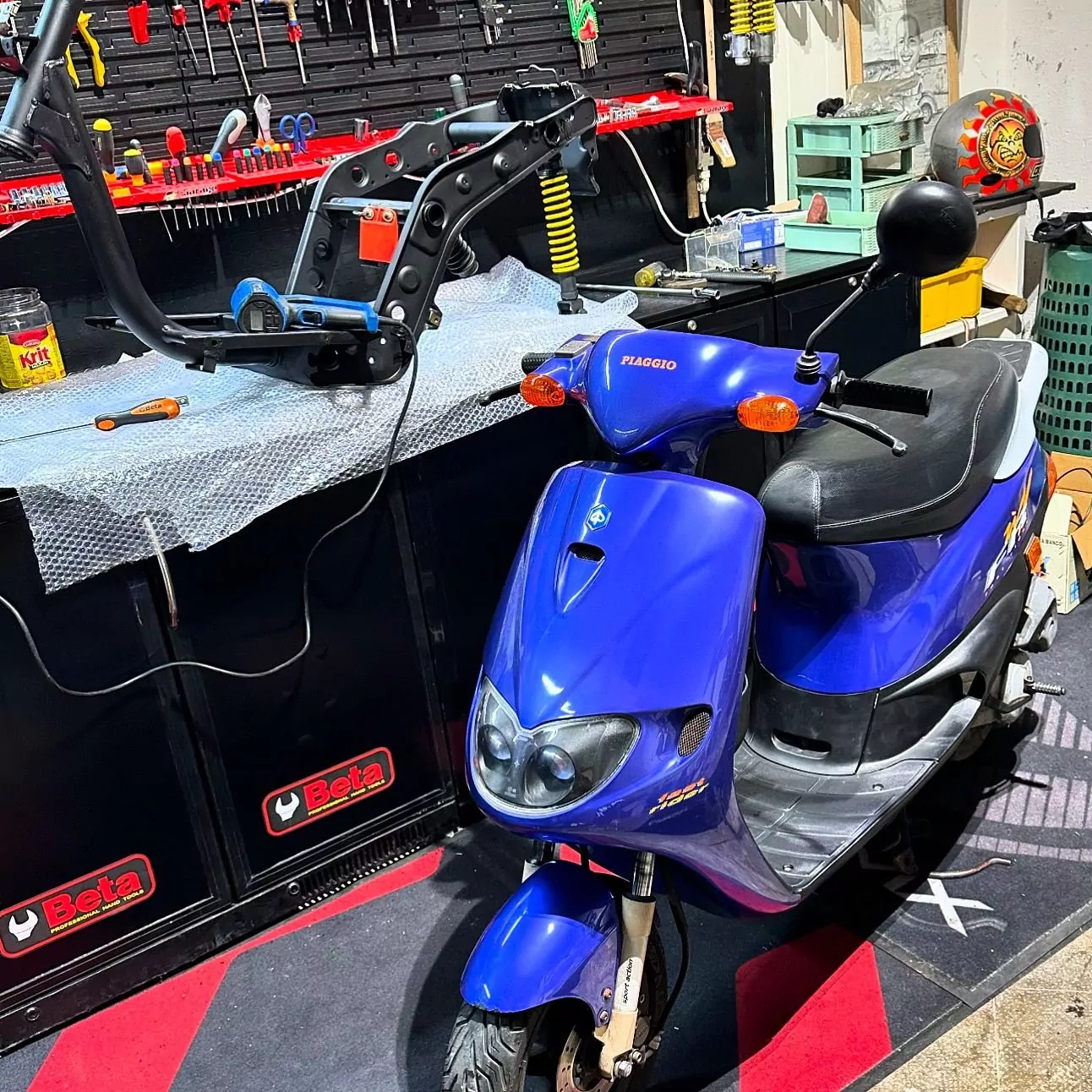 Aufkleber Set Piaggio ZIP FR Sticker Decalco Farbe: Grau/Orange – Bild 2