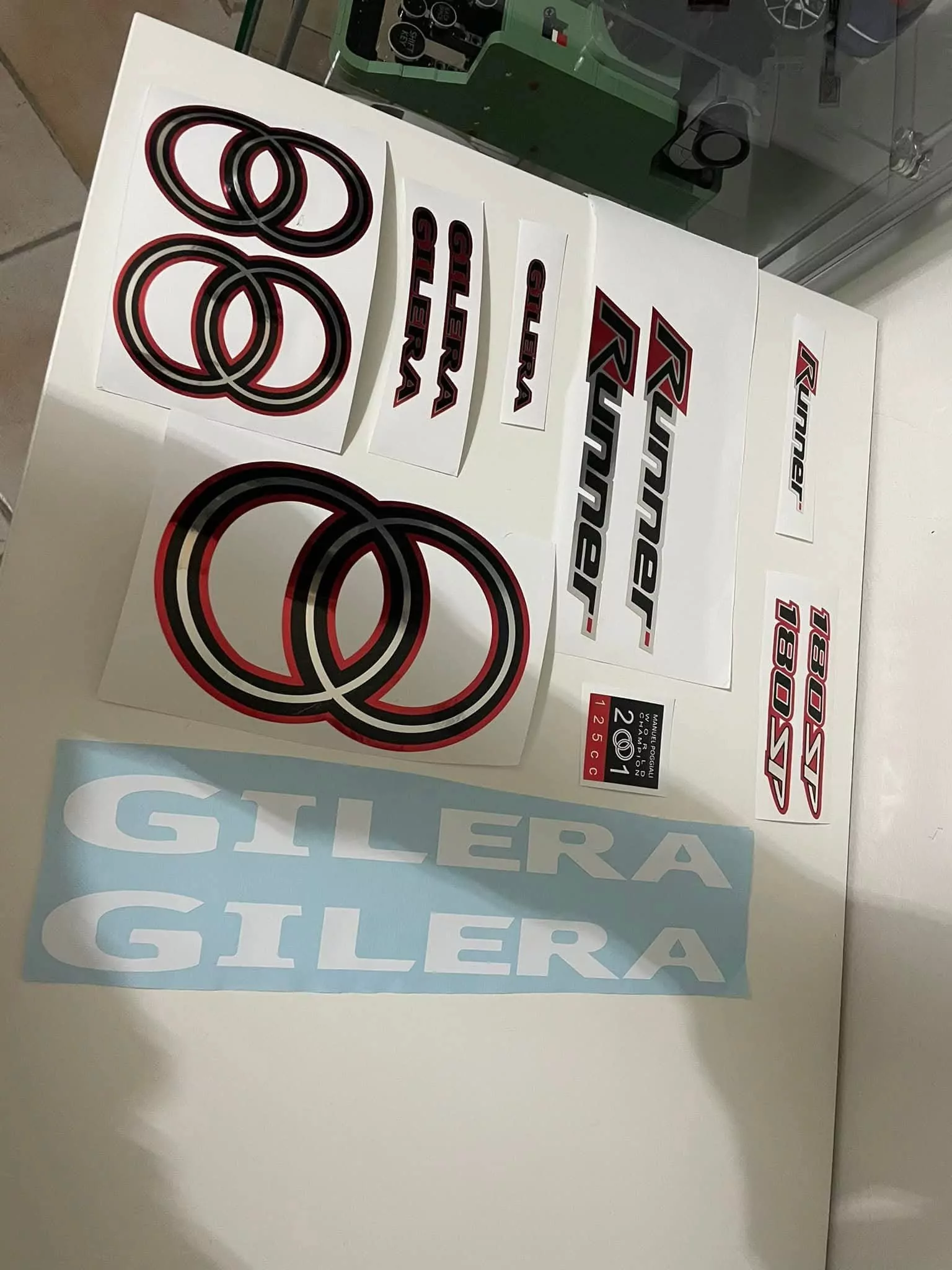 GILERA RUNNER 180 SP DD AUFKLEBER SET STICKER CHROM