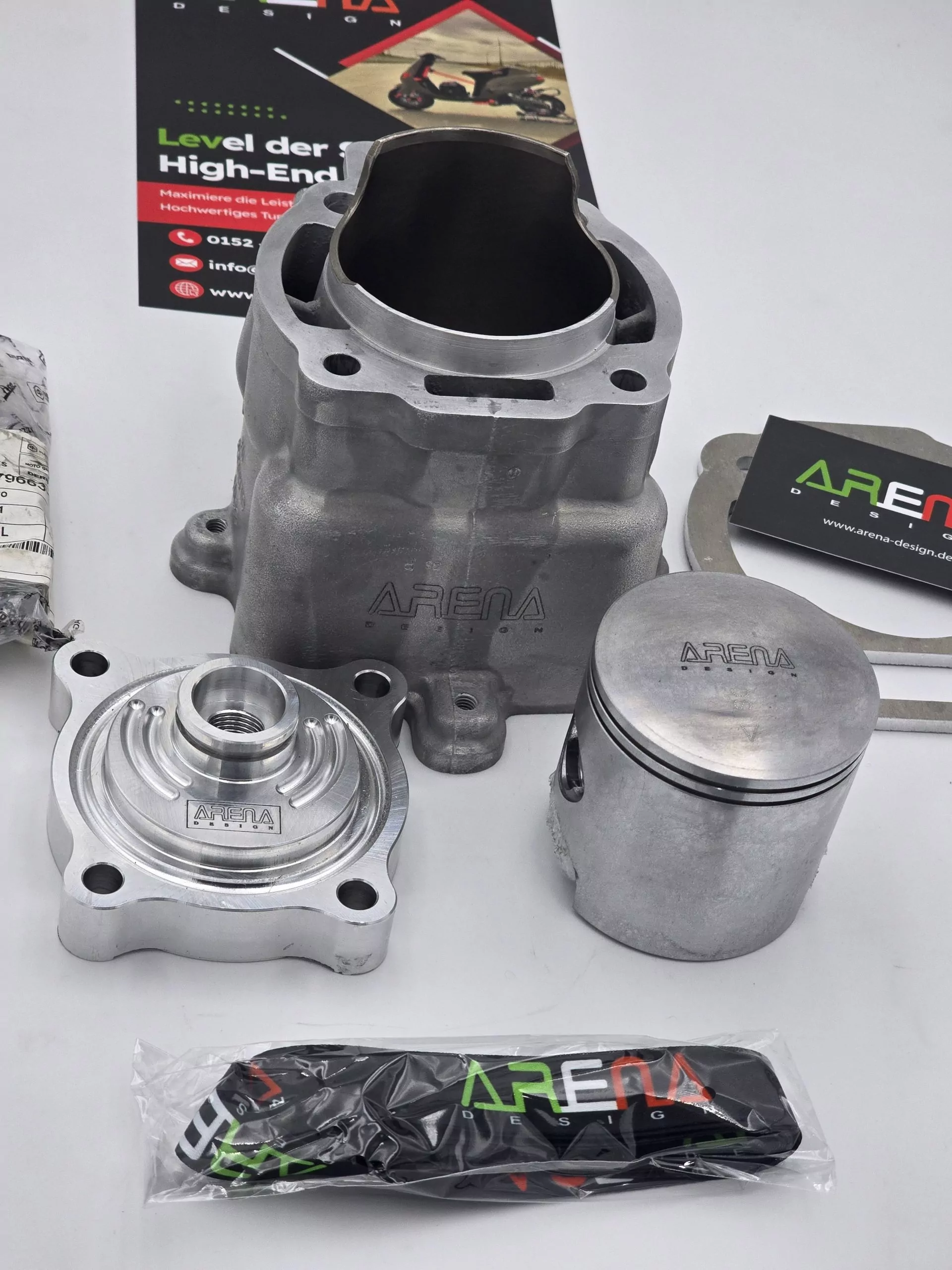 Gilardoni 176cc Zylinderset + V2 Racing Zylinderkopf + 5mm Spacer | Steuerzeiten bearbeitung für SM06 / TMR / LPOWER / ST-180R / JSRT / PIPE DESIGN Auspuffanlagen - GILERA RUNNER 180, Italjet Dragster 125 180 – Bild 5