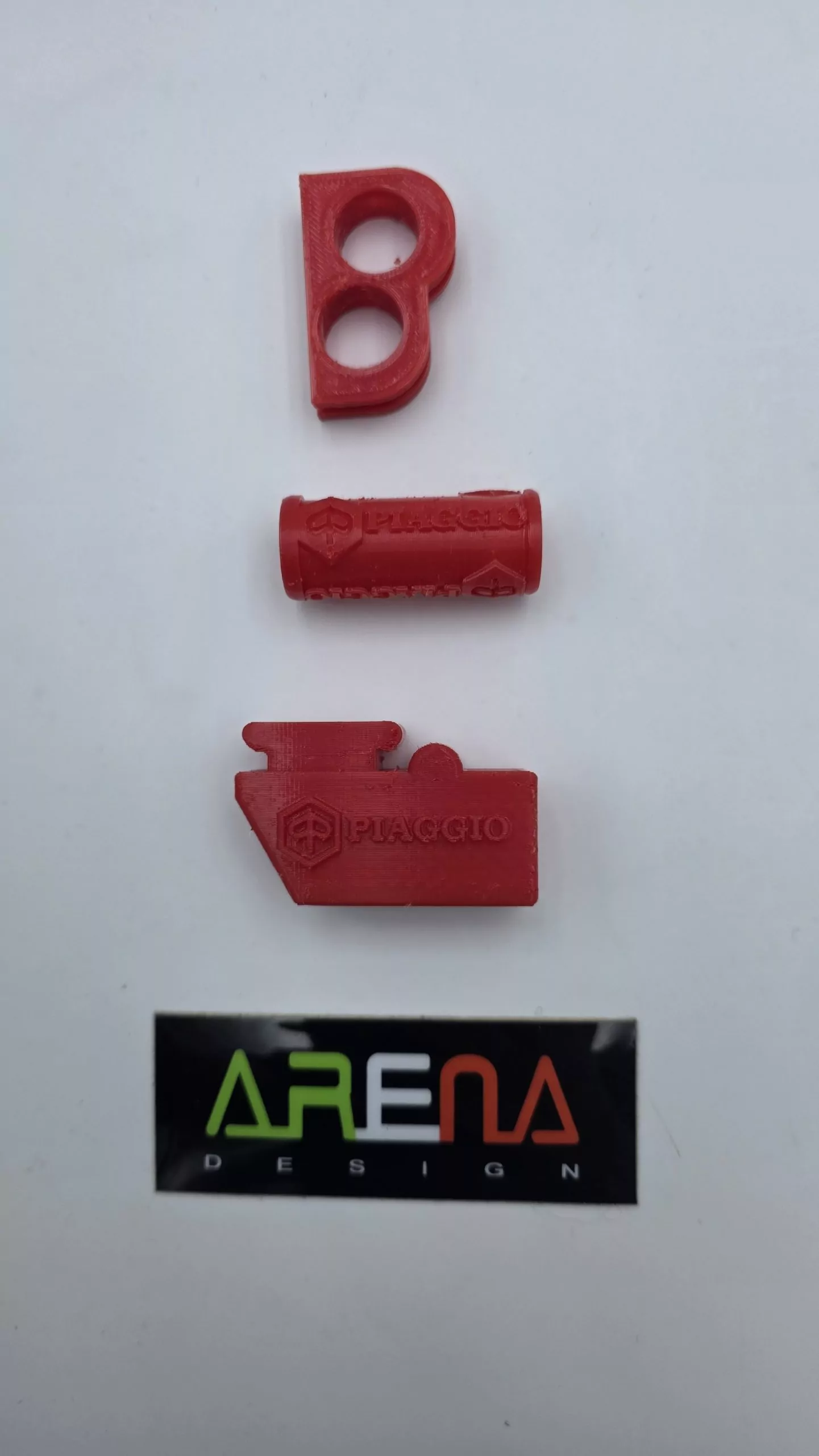 PIAGGIO (ROT) SET - Zündungsdeckelgummi, Kickstartergummi, Hauptständer Anschlaggummi für Piaggio & Gilera 125-150-180 2-Takt