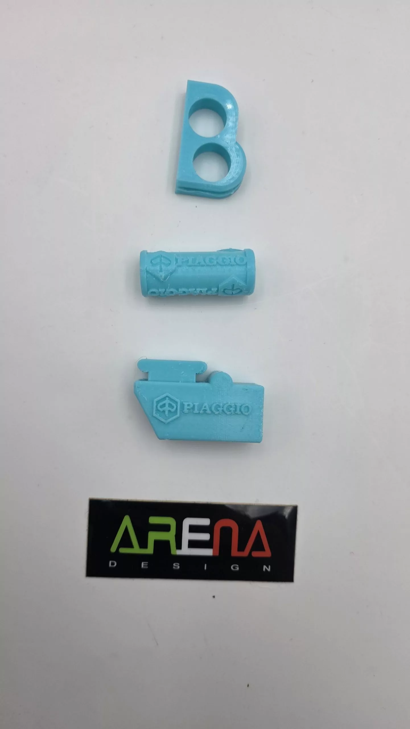PIAGGIO (MIAMI BLU) SET - Zündungsdeckelgummi, Kickstartergummi, Hauptständer Anschlaggummi für Piaggio & Gilera 125-150-180 2-Takt