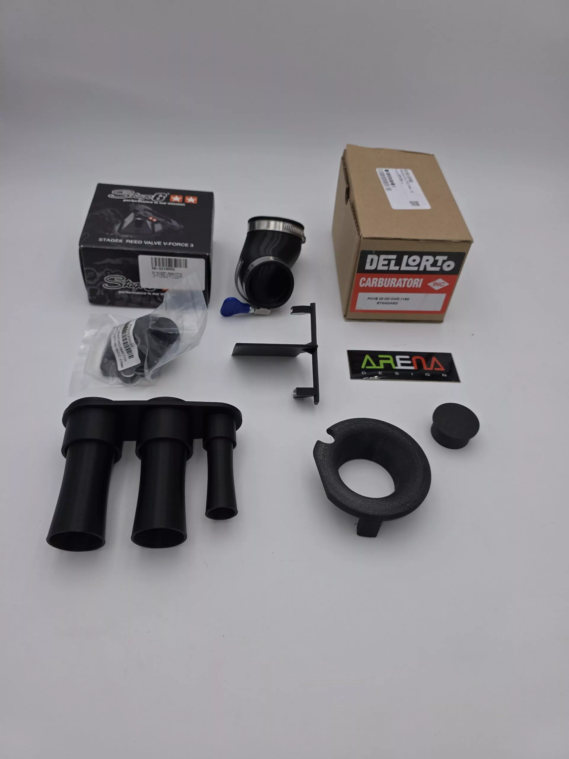 Tuningkit Stage 1 - GILERA RUNNER 180 Dell'orto PHVB 22 + GEN3 Airboxkit + Ansaugschlauch + Vforce3 Membrankasten + Ansaugstutzen