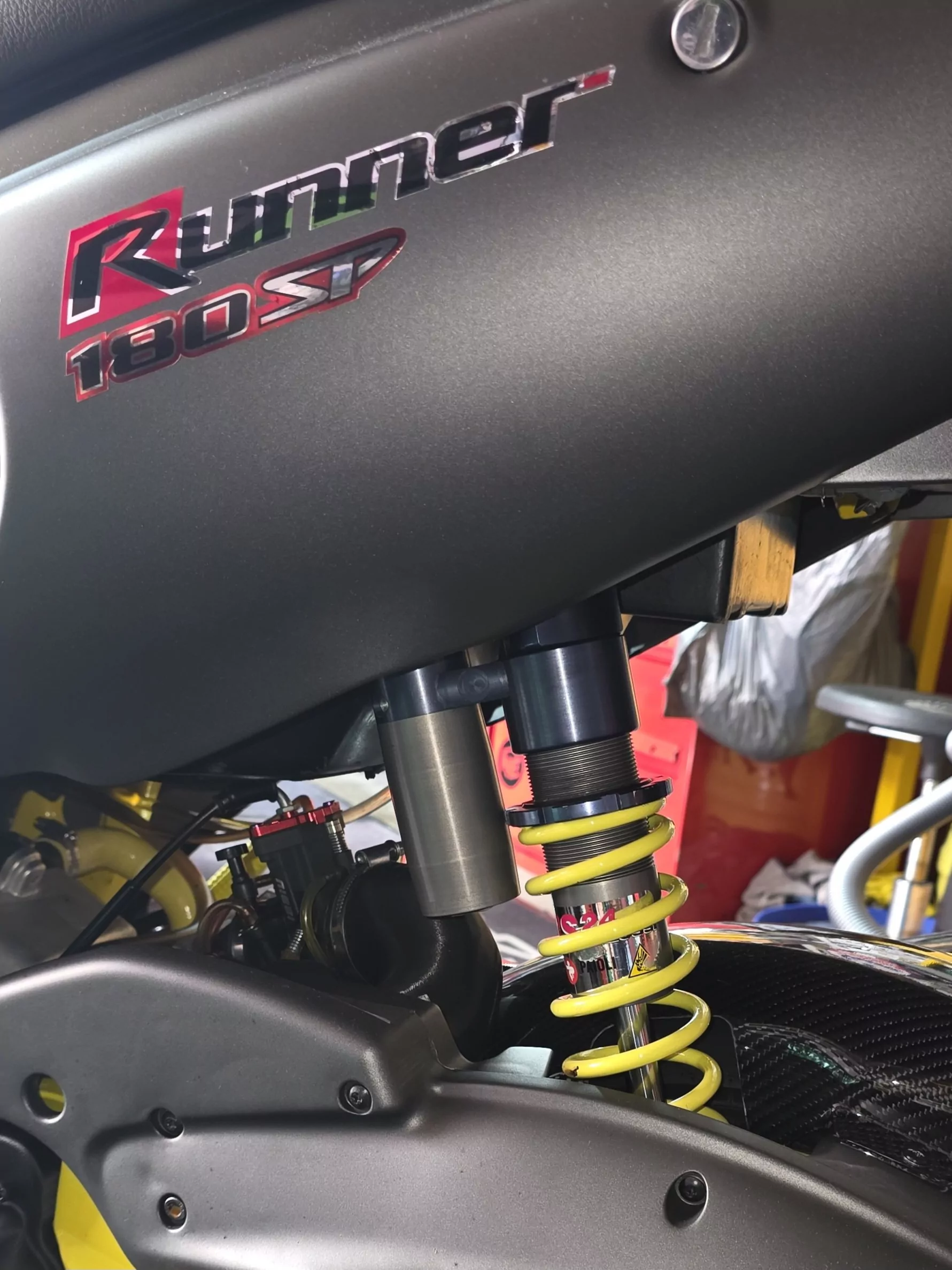 Stoßdämpfer hinten - MALOSSI RS24/10-R, 290mm- Gilera Runner 180, Piaggio Quartz, ZIP SP, SKR 125 – Bild 2