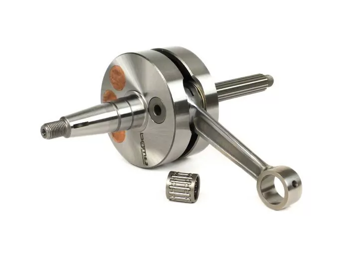 Kurbelwelle -BGM Evolution 52mm Hub, 105mm Pleuel Ø=90mm Wangen- Piaggio Maxi 2-Takt, Aprilia SR125, Gilera Runner 125FX, 180FXR, Italjet Dragster 125, 180, Piaggio SKR125, SKR150, TPH125, Skipper125, Skipper150, Hexagon 125EX, 150EX, 125LX, 180LXT – Bild 3