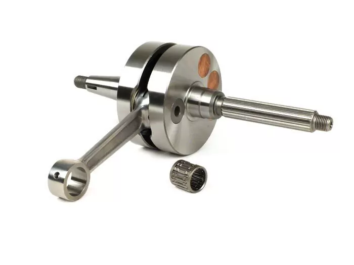 Kurbelwelle -BGM Evolution 52mm Hub, 105mm Pleuel Ø=90mm Wangen- Piaggio Maxi 2-Takt, Aprilia SR125, Gilera Runner 125FX, 180FXR, Italjet Dragster 125, 180, Piaggio SKR125, SKR150, TPH125, Skipper125, Skipper150, Hexagon 125EX, 150EX, 125LX, 180LXT – Bild 2