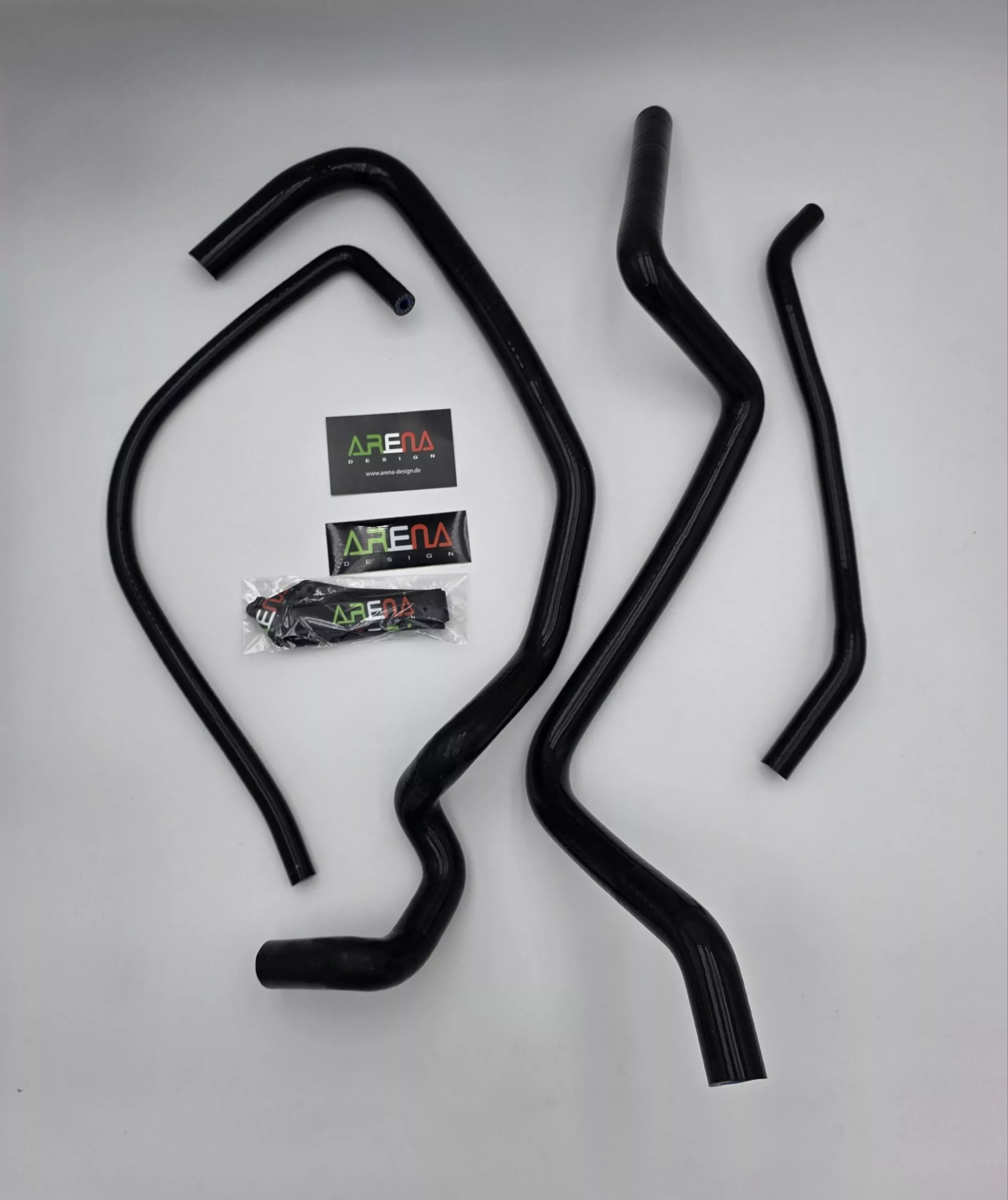 Gilera Runner 125 180 DD SILIKON Kühlerschlauch-Set in SCHWARZ GF-PERFORMANCE – Bild 2