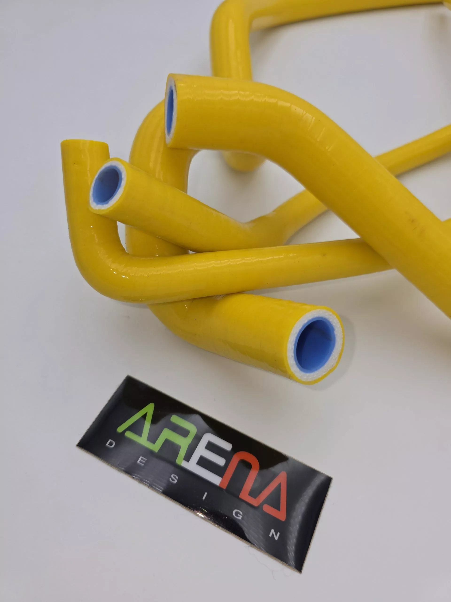 Gilera Runner 125 180 DD SILIKON Kühlerschlauch-Set in GELB GF-PERFORMANCE – Bild 5