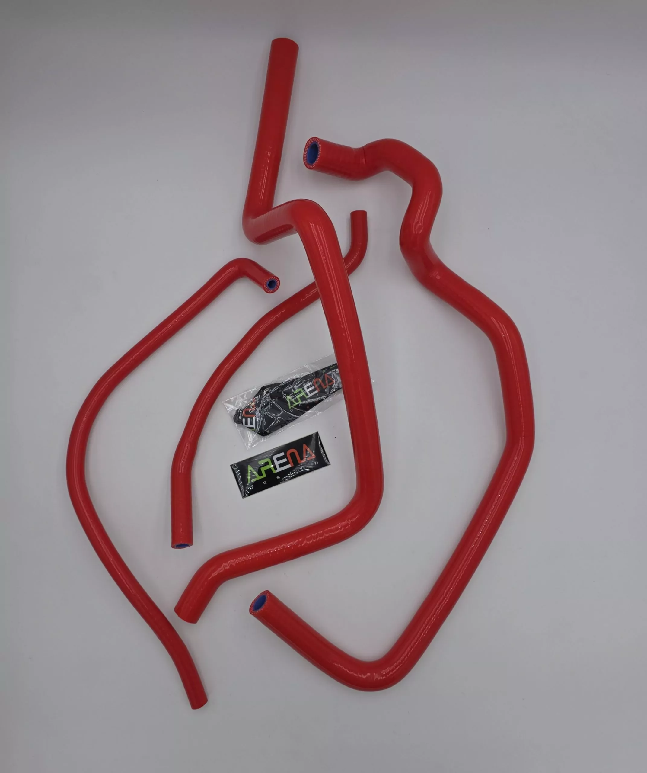 Gilera Runner 125 180 DD SILIKON Kühlerschlauch-Set in ROT GF-PERFORMANCE – Bild 2