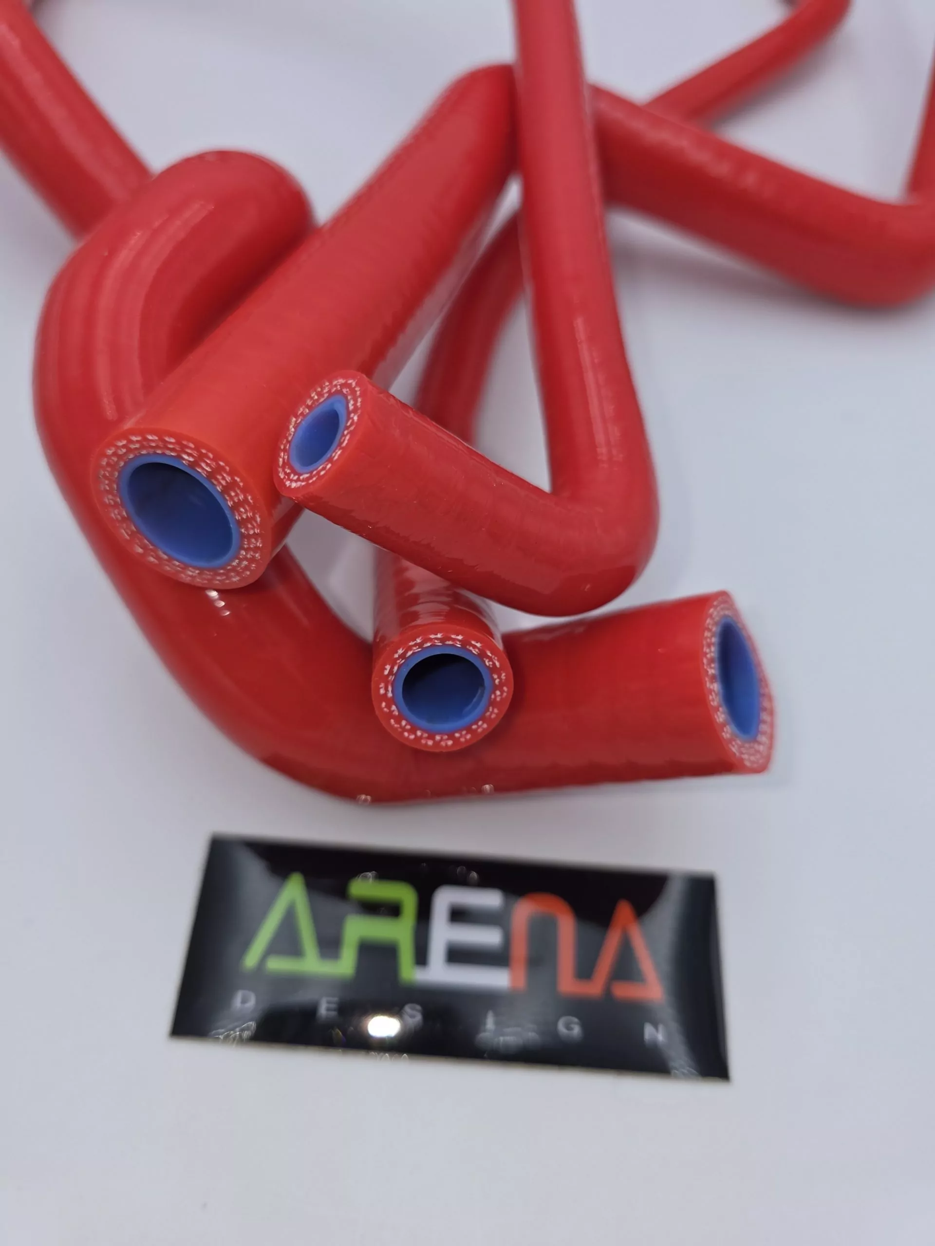 Gilera Runner 125 180 DD SILIKON Kühlerschlauch-Set in ROT GF-PERFORMANCE – Bild 4