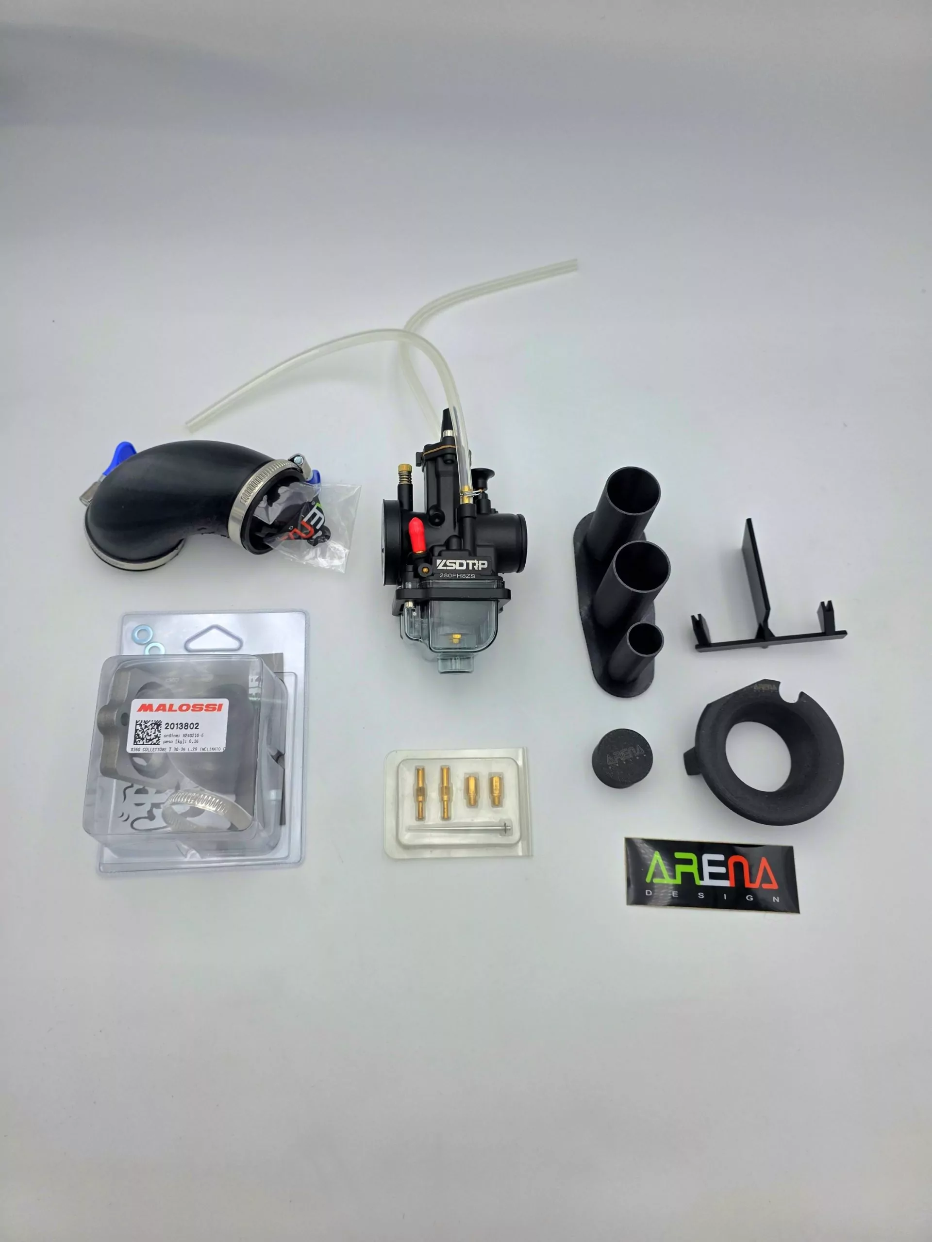 TUNINGKIT STAGE 2 28er PWK Vergaserkit mit Powerjet + Malossi 360°Ansaugstutzen + Ansaugschlauch mit 50mm Anschlußtrichter – Bild 2