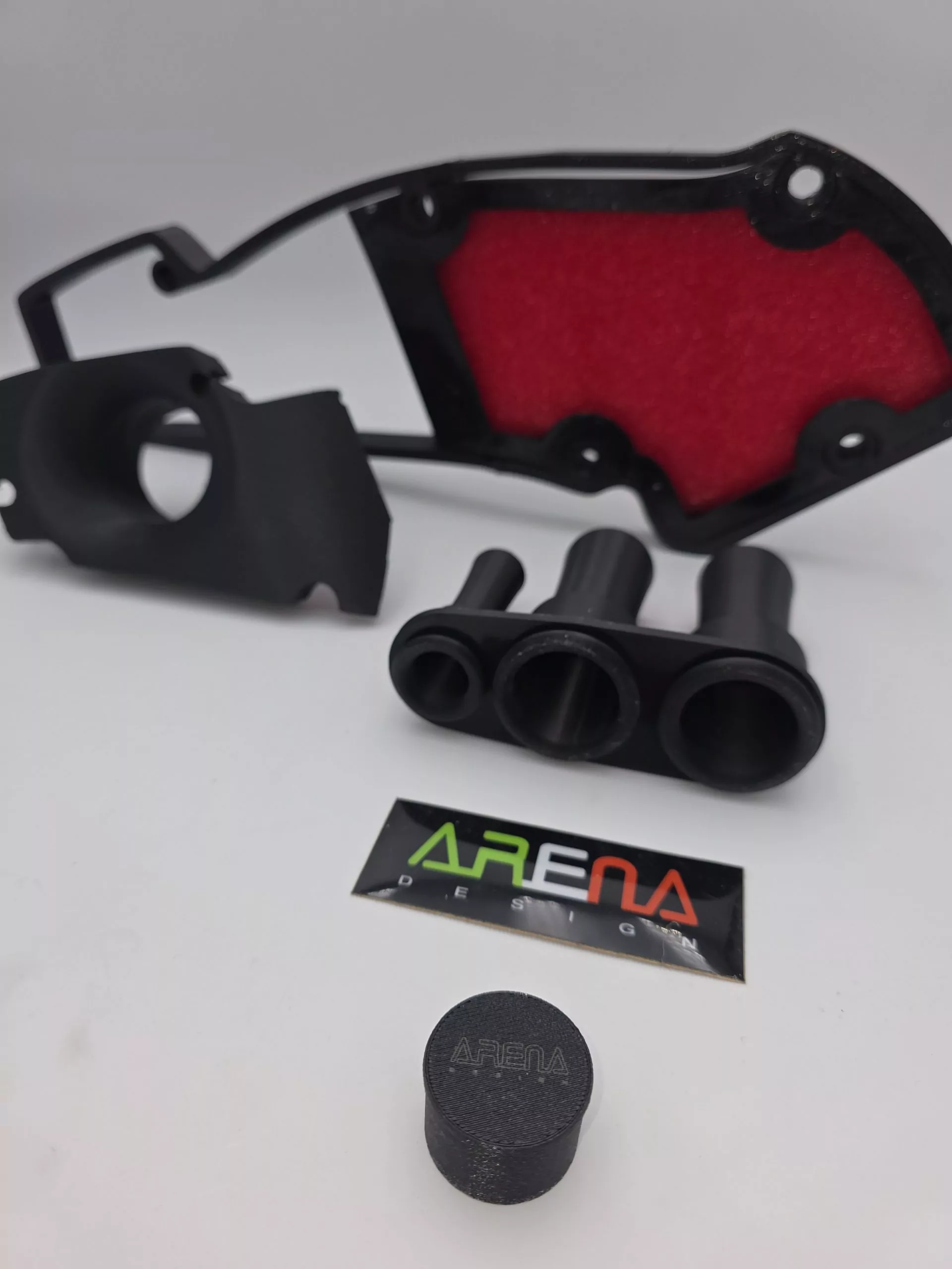 WARP3 AIRBOX UPGRADEKIT GILERA RUNNER 180 Luftfilterkasten Tuning, volumenerweiterung Spacer, 50mm Anschlußtrichter, 4-teilig Rohrset, Verschlusseinsatz. – Bild 4