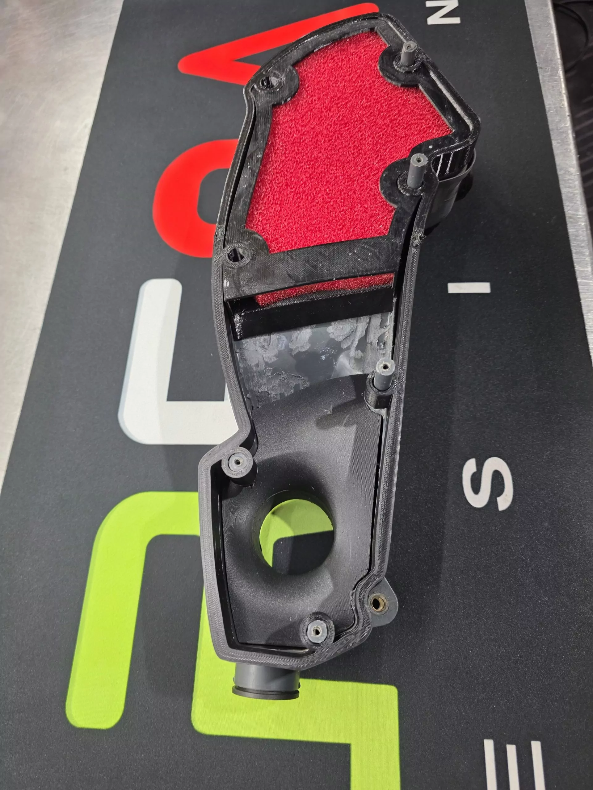 WARP3 AIRBOX UPGRADEKIT GILERA RUNNER 180 Luftfilterkasten Tuning, volumenerweiterung Spacer, 50mm Anschlußtrichter, 4-teilig Rohrset, Verschlusseinsatz. – Bild 7