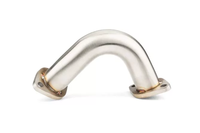 Edelstahlkrümmer V2A Gilera Runner 125 180 2T mit Langlöcher, für eine spannungsfreie Montage! – Bild 2