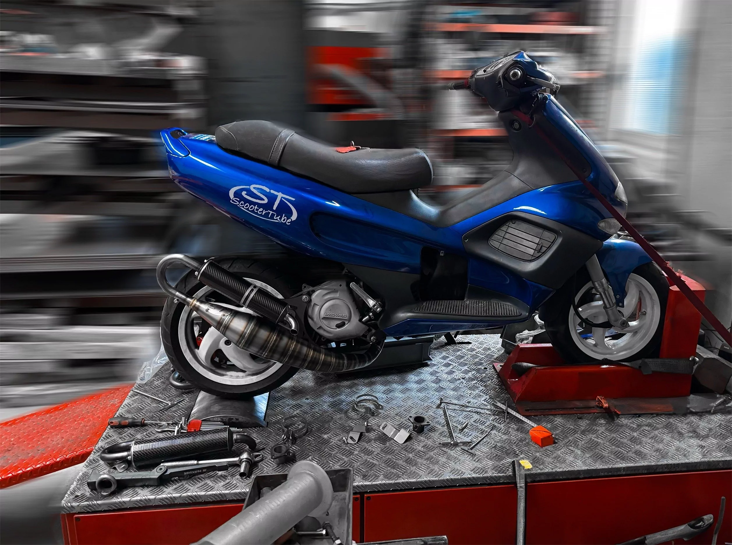 AUSPUFFANLAGE ST-180R CARBON - Gilera Runner 180 – Bild 2