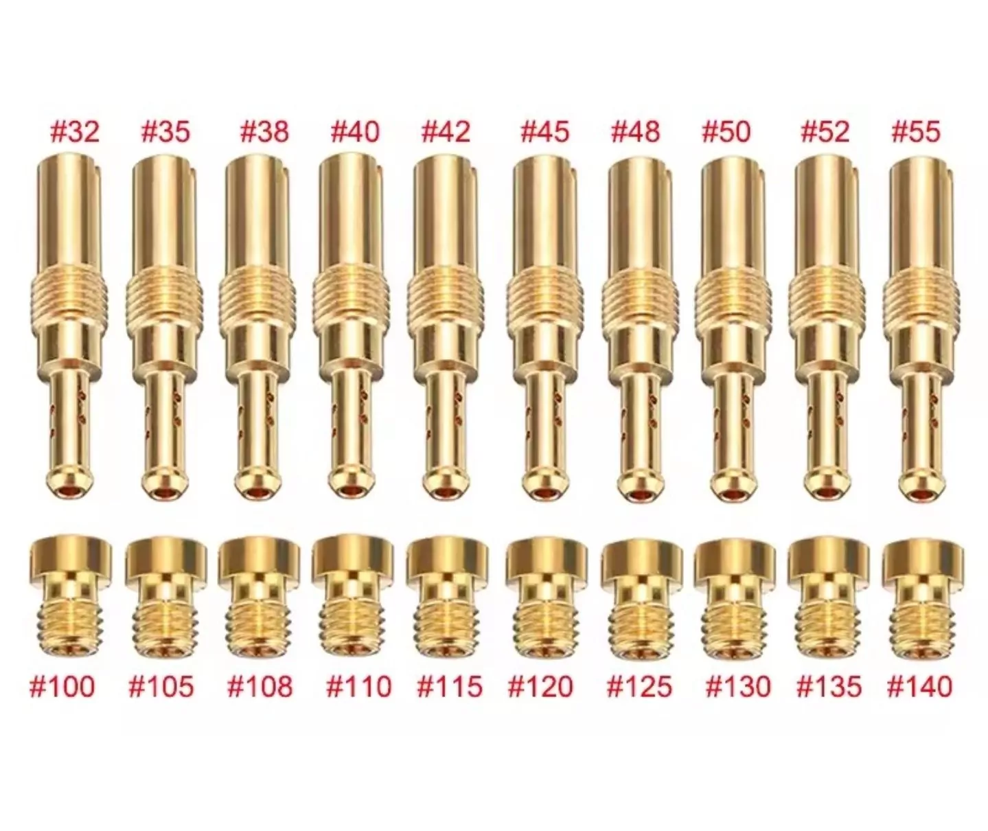 20er Set Neben- & Hauptdüsensatz für PWK / Keihin Vergaser 32-55 / 100-140 – Bild 2