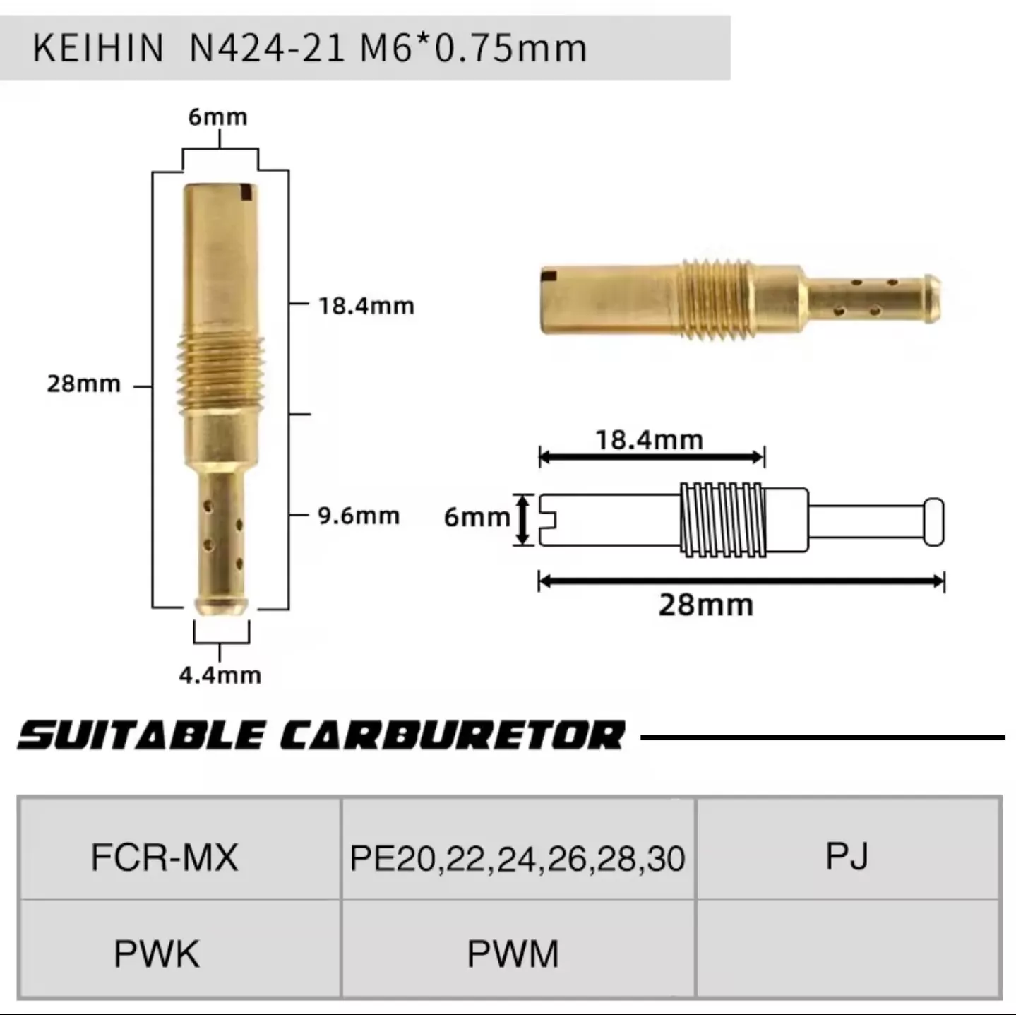 20er Set Neben- & Hauptdüsensatz für PWK / Keihin Vergaser 32-55 / 100-140 – Bild 4