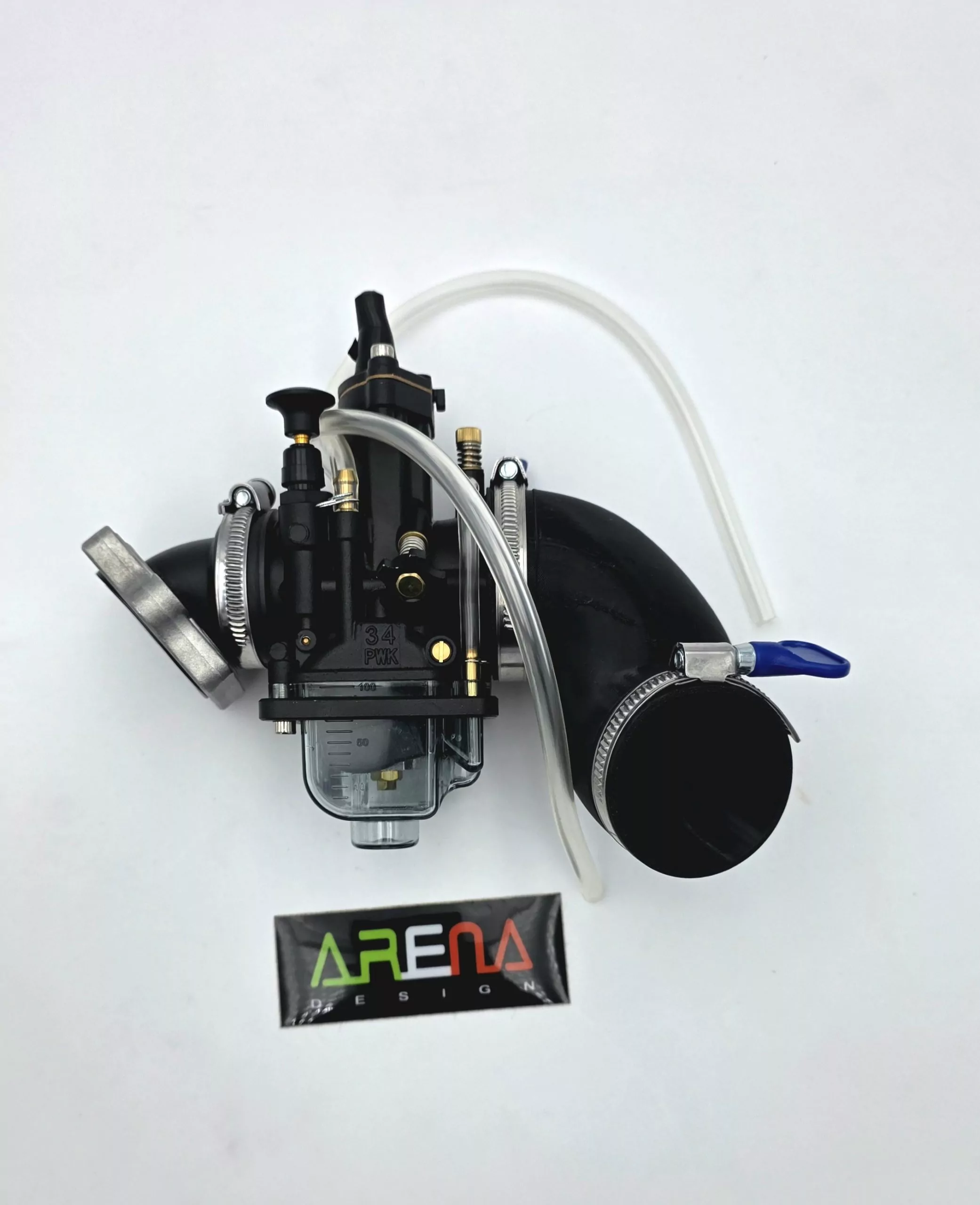 TUNINGKIT STAGE 4 - 34er PWK VERGASERKIT für Gilera Runner 180 inkl. 360° Malossi Ansaugstutzen + Ansaugschlauch – Bild 7