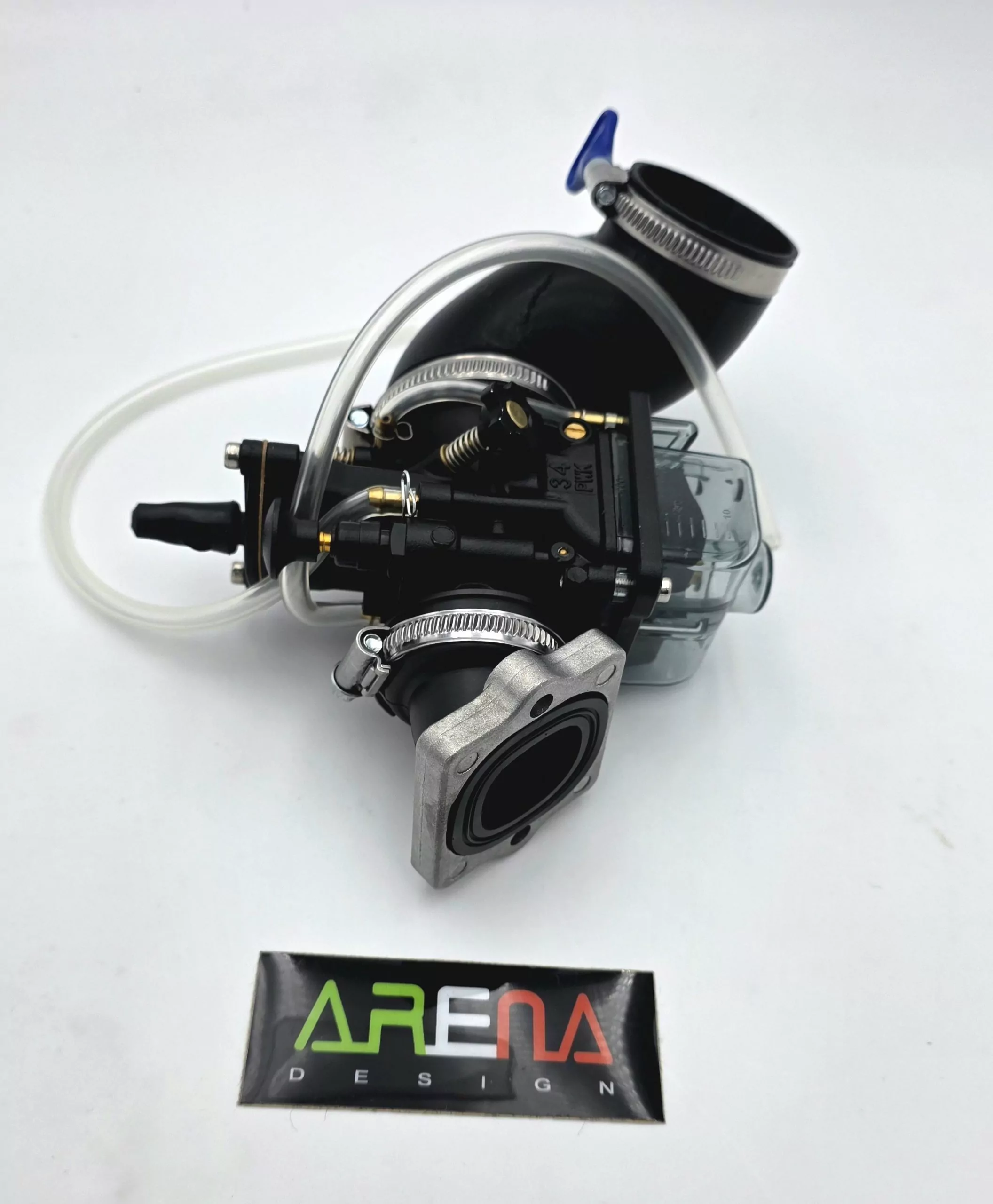 TUNINGKIT STAGE 4 - 34er PWK VERGASERKIT für Gilera Runner 180 inkl. 360° Malossi Ansaugstutzen + Ansaugschlauch – Bild 5