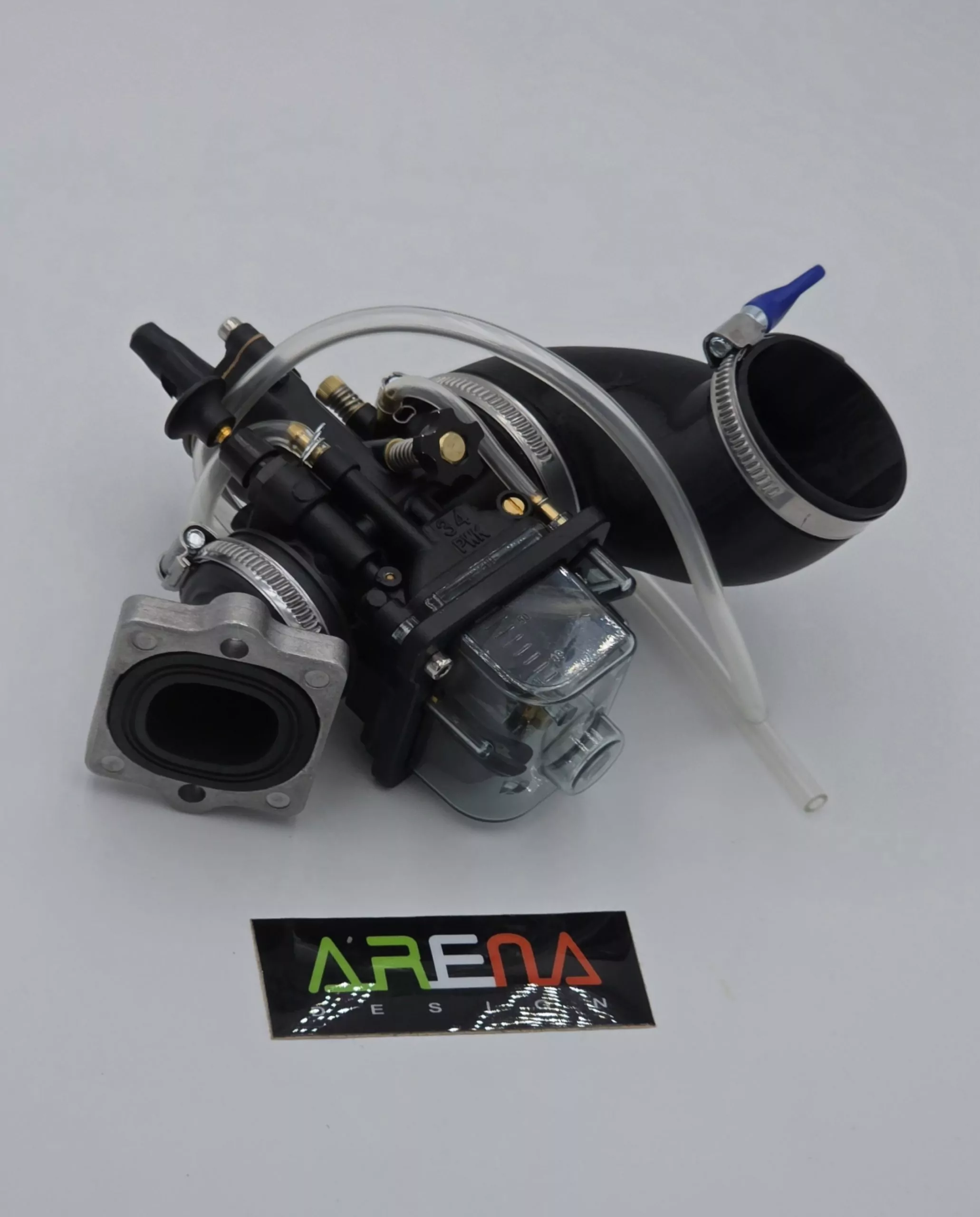 TUNINGKIT STAGE 4 - 34er PWK VERGASERKIT für Gilera Runner 180 inkl. 360° Malossi Ansaugstutzen + Ansaugschlauch – Bild 3